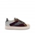 Stokton Women's Suede and Velvet Sneakers Burgundy Beige