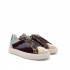 Stokton Women's Suede and Velvet Sneakers Burgundy Beige
