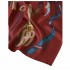 Borbonese foulard seta cinghie 90x90 merlot