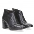 Mjus stivaletti con tacco vitello nero