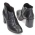 Mjus stivaletti con tacco vitello nero