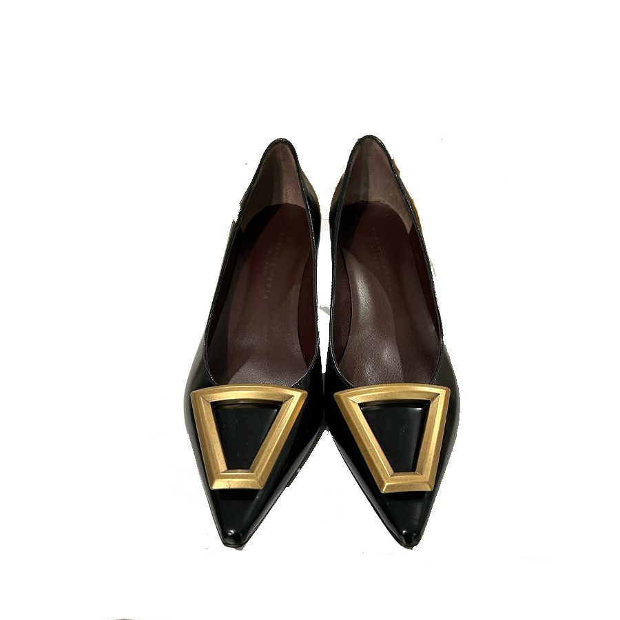 Roberto Festa Decollete' MOON Decollete' in black shiny calfskin with medium heelheel
