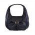 Borbonese borsa Hobo small Cottage tessuto OP nero