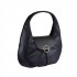 Borbonese borsa Hobo small Cottage tessuto OP nero