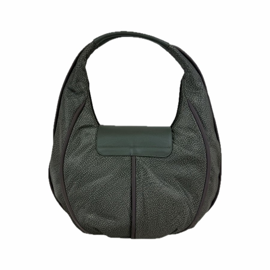 Borbonese Hobo bag small Cottage OP fabric laurel