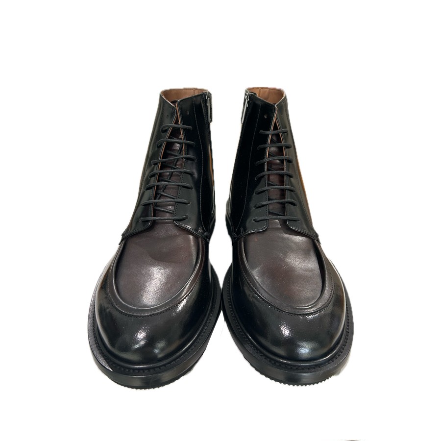 PANTANETTI Men's black/moorsh brushed leather shance