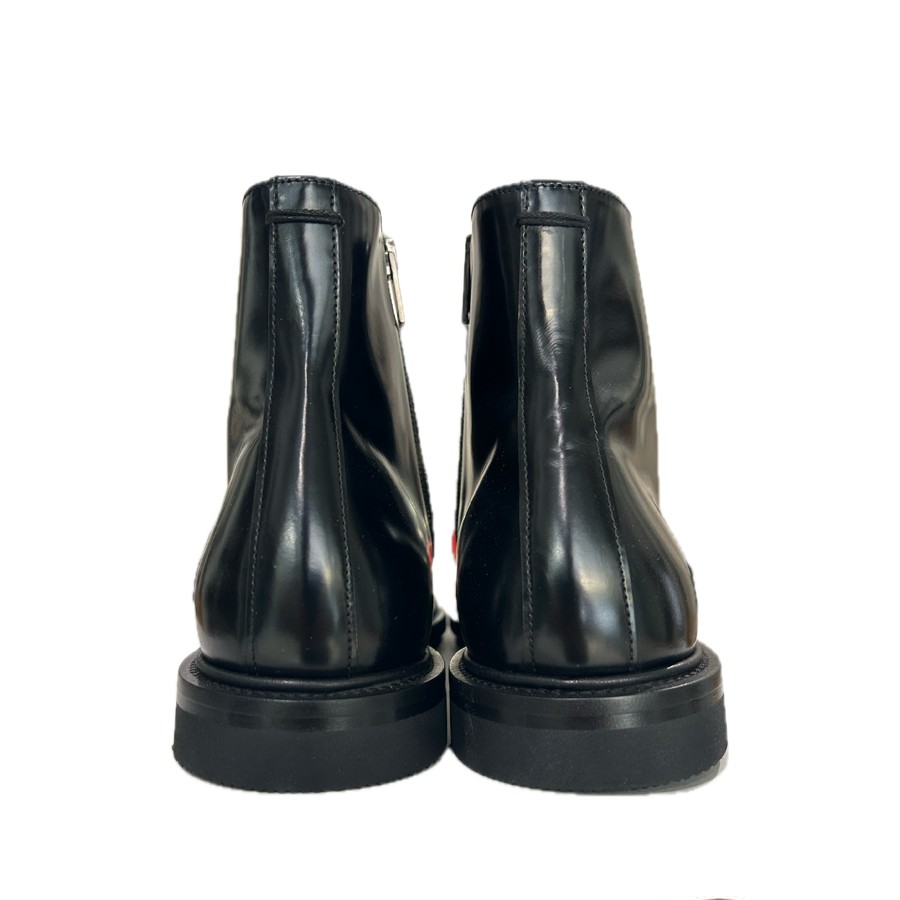PANTANETTI Men's black/moorsh brushed leather shance