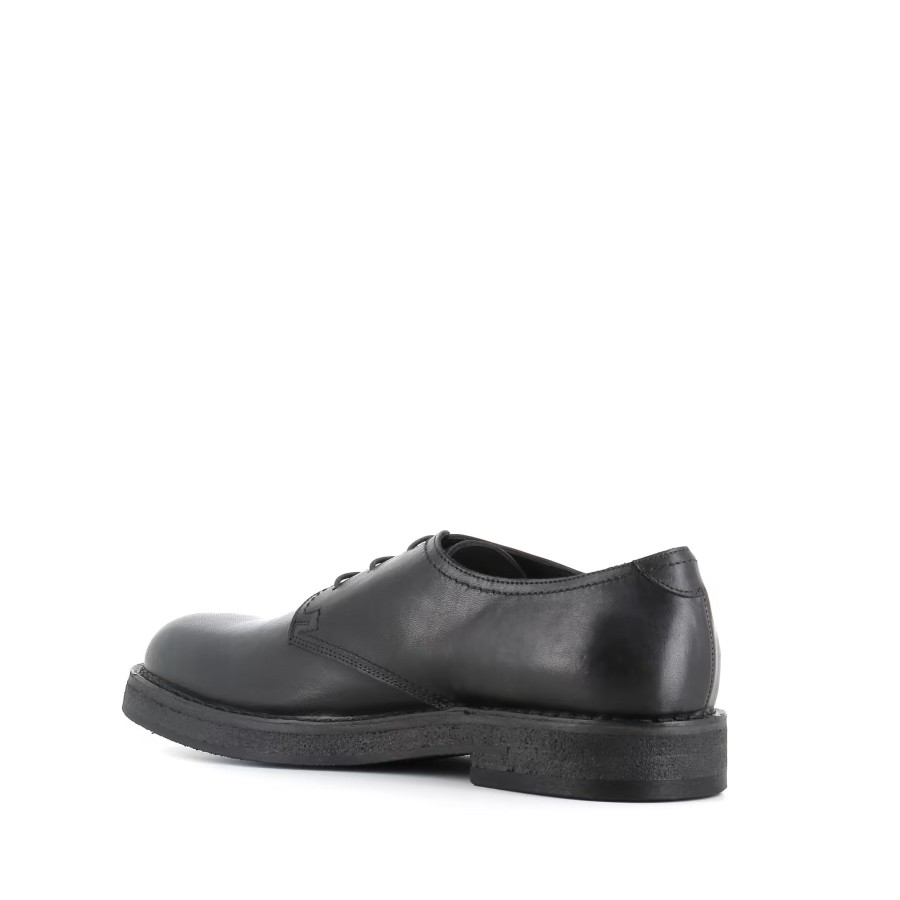 PANTANETTI Derby man in black detavelled leather