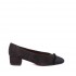 Roberto Festa IRELIA Dark suede necklines with fringed toe and low heel