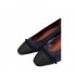 Roberto Festa IRELIA Blue suede skits with fringed toe and low heel