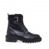 VIA ROMA 15 Black leather amphibian