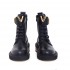 VIA ROMA 15 Black leather amphibian