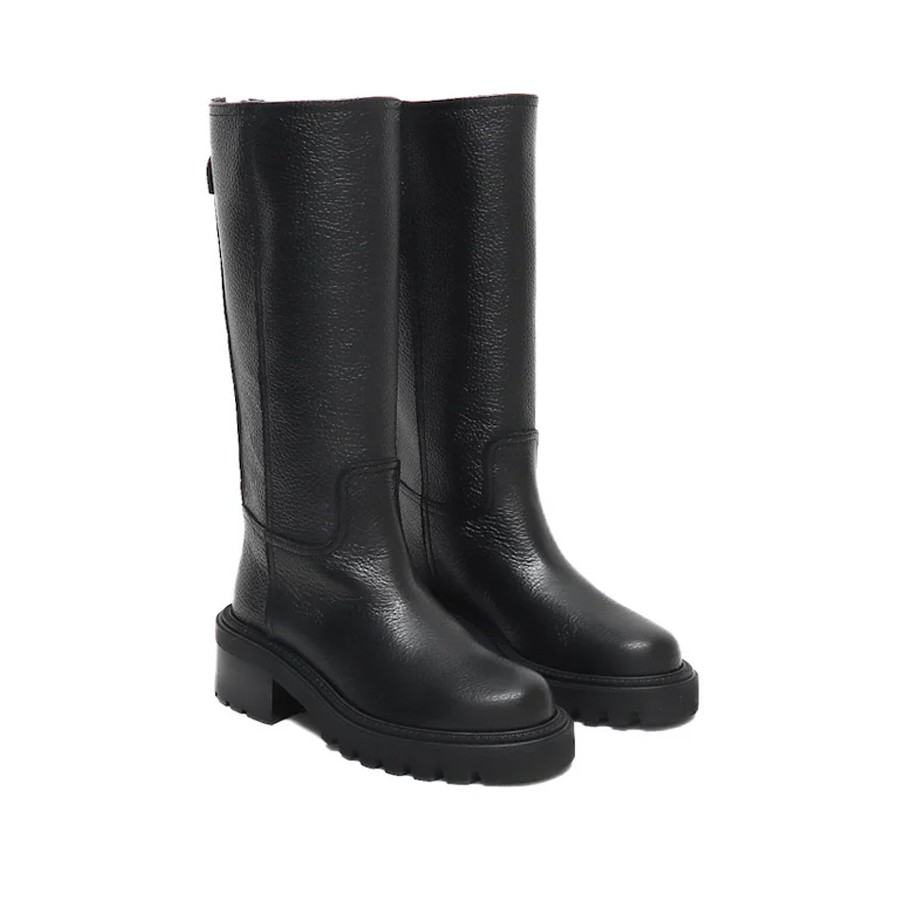 VIA ROMA 15 black leather boot