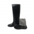 VIA ROMA 15 black leather internal wedge boot