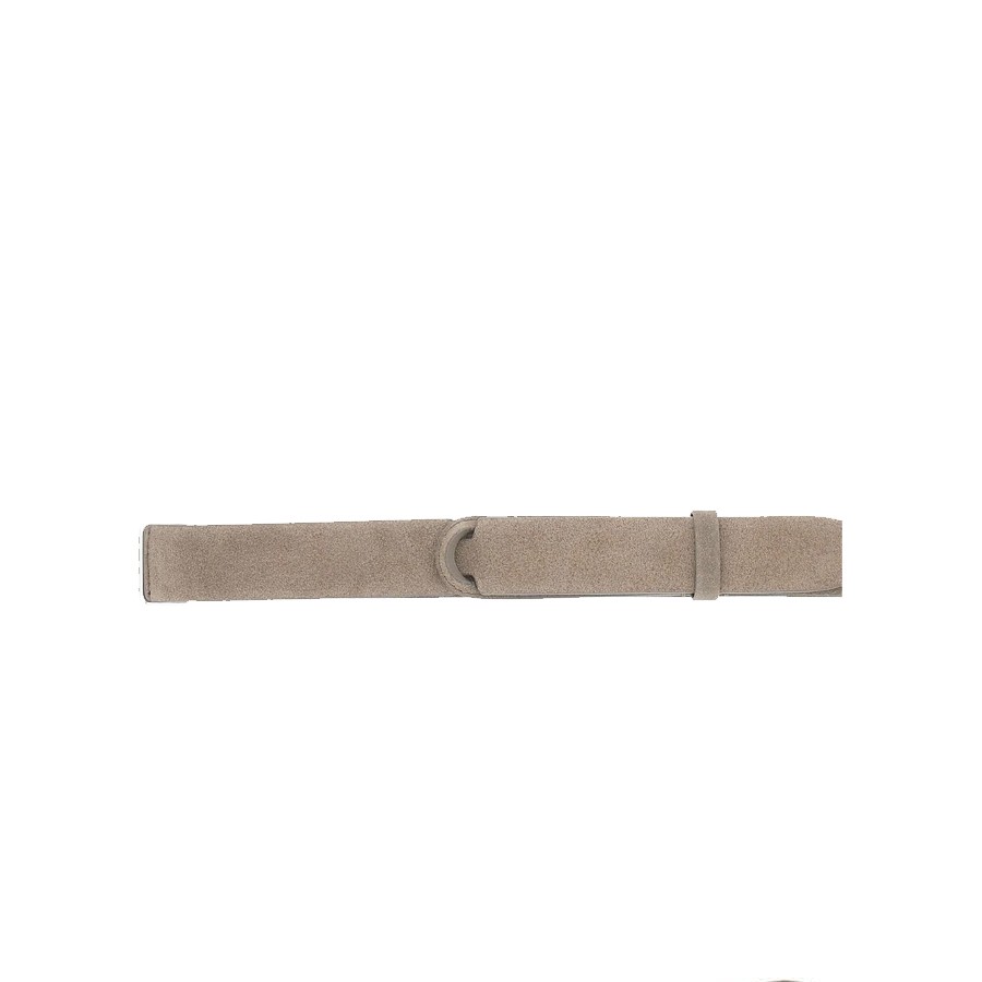 Cintura Orciani Nobuckle Suede in camoscio e tessuto