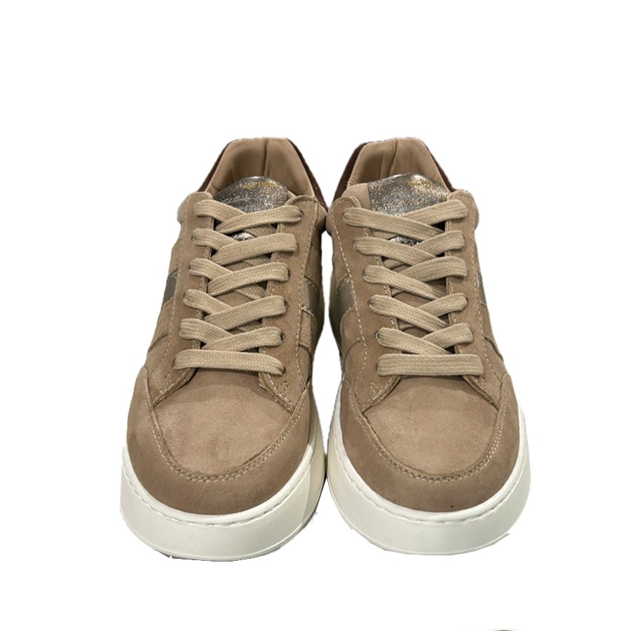 Stokton Sneakers donna Jungle in camoscio terra
