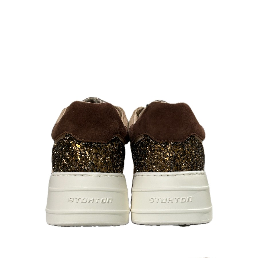 Stokton Sneakers donna Jungle in camoscio terra