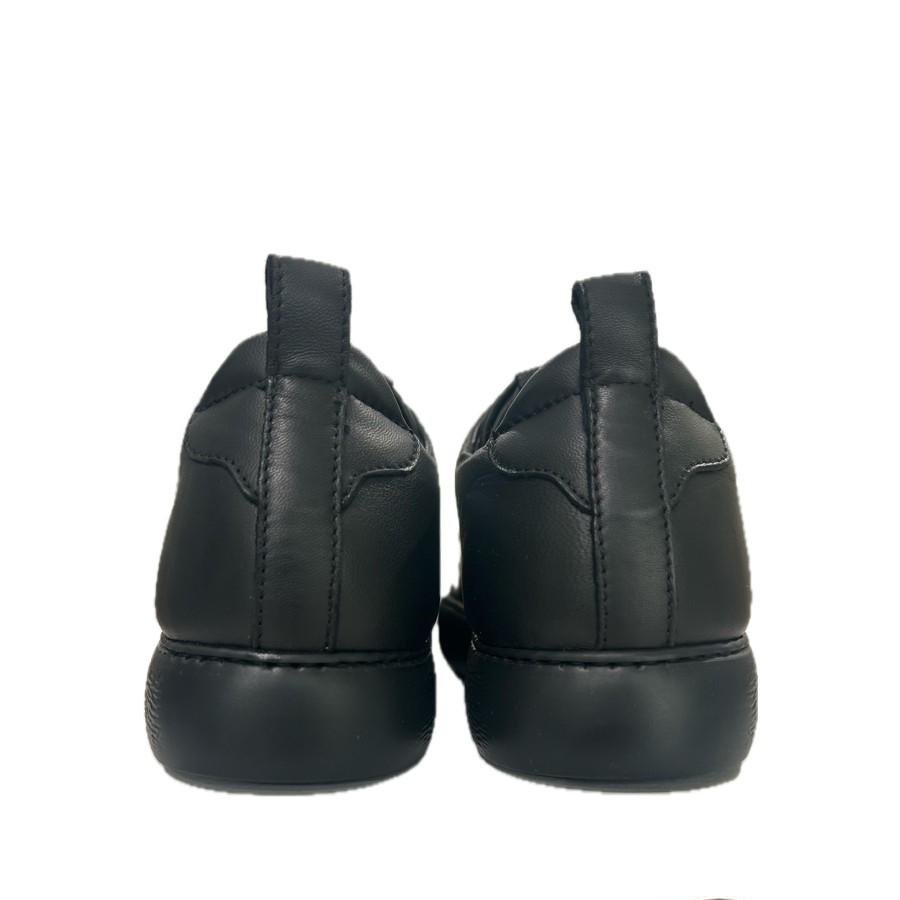 Stokton sneakers donna in pelle nero con elastico