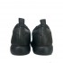 Stokton women's sneakers in black leather with gray alestic