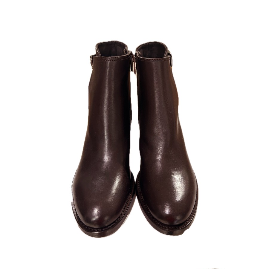 Women's PANTANETTI moka delavè leather boot