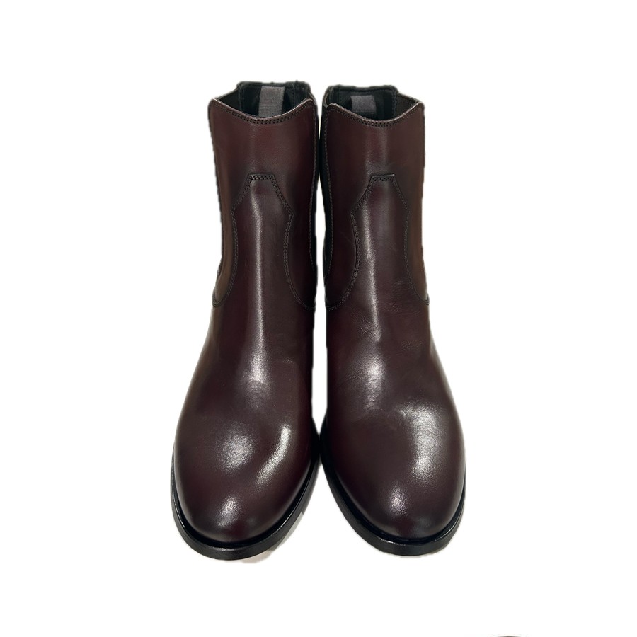 PANTANETTI women's Chelsea leather boot delavè Borgogna (burgundy)