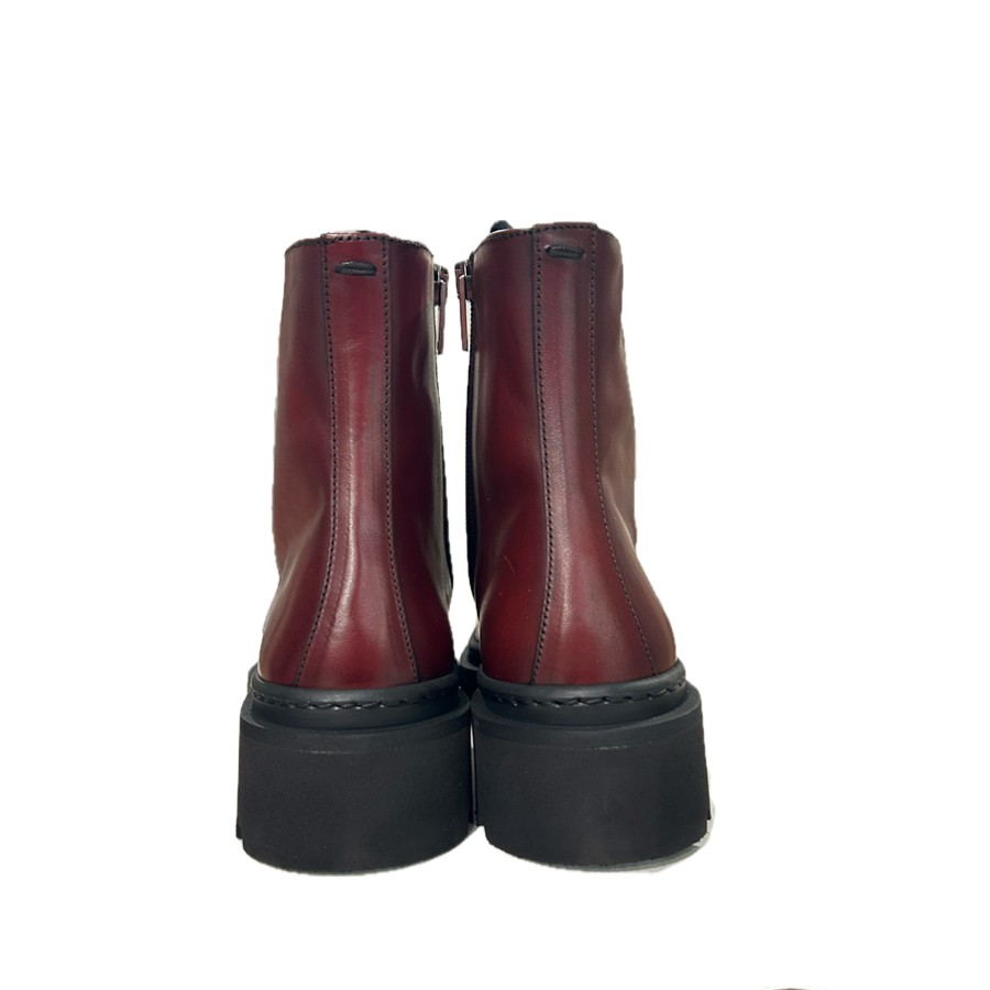 PANTANETTI women's amphibiet with zip and leather lace bordeaux