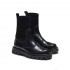 F.lli Rossetti Women's Beatles boot in suede and black nubuck leather