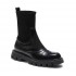 F.lli ROSSETTI Stivaletto beatles da donna in suede e pelle in nabuk nero