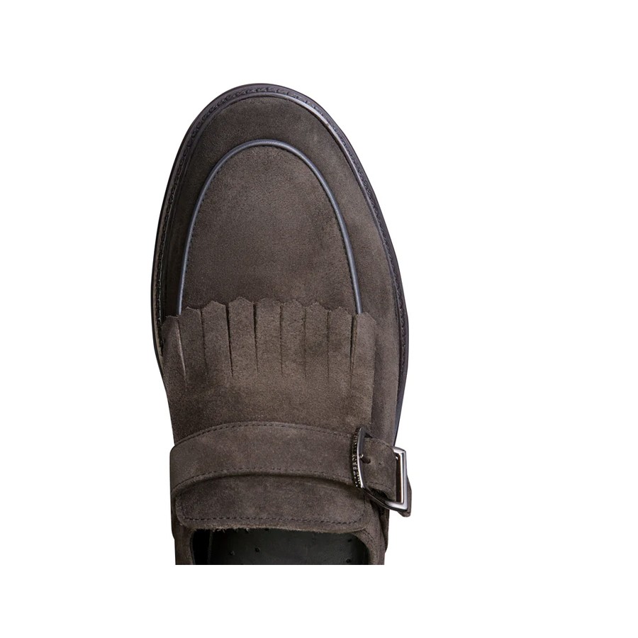 FRATELLI ROSSETTI Men's loafer in anthracite suede