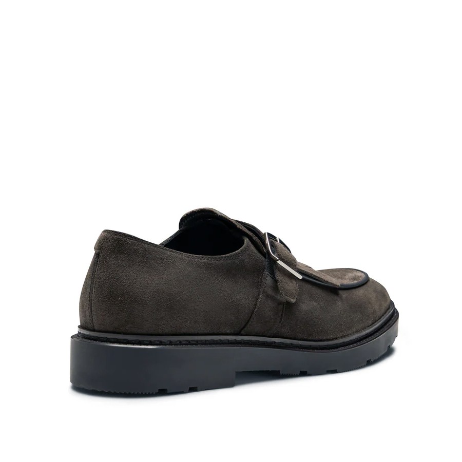 FRATELLI ROSSETTI Mocassino uomo in suede antracite