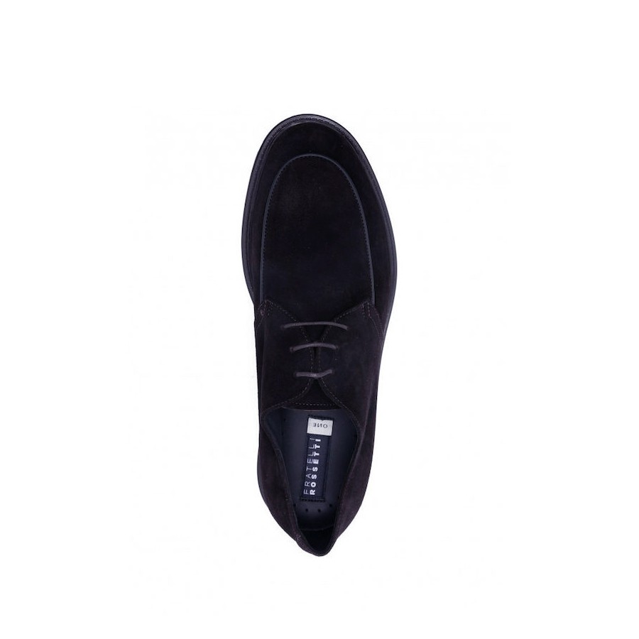 FRATELLI ROSSETTI Derby uomo in suede marine