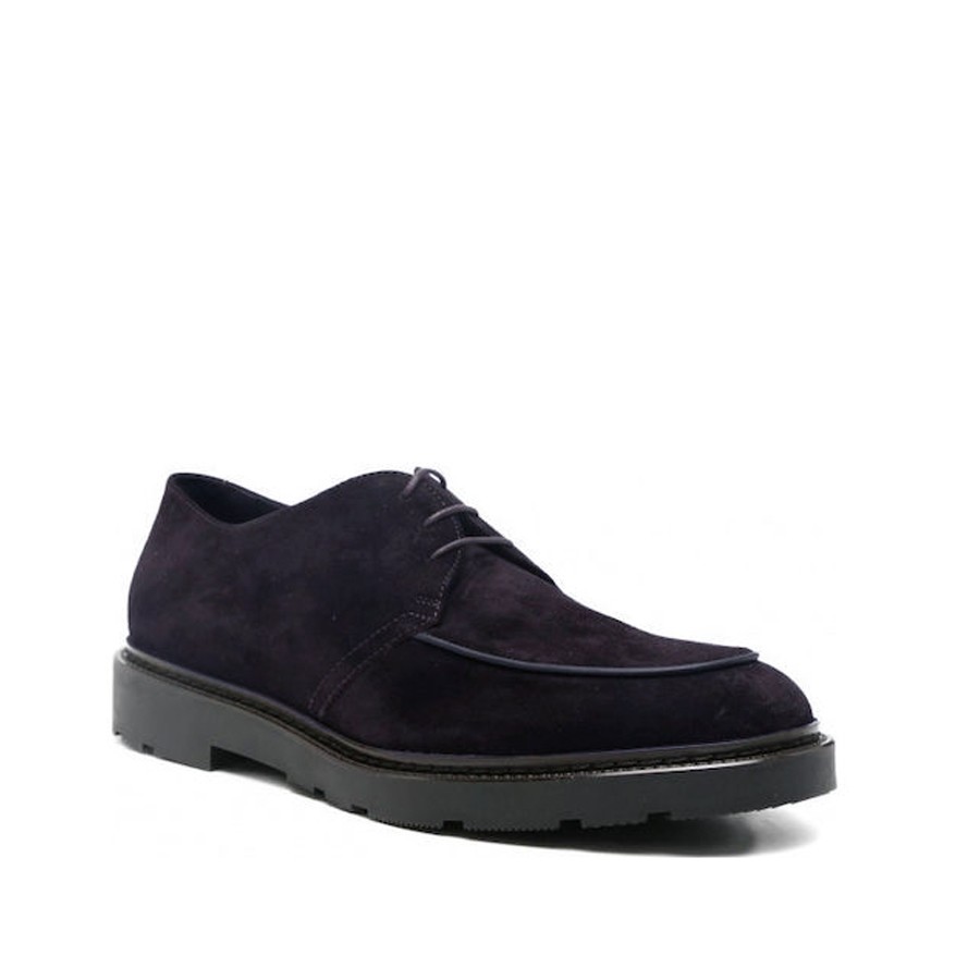 FRATELLI ROSSETTI Derby uomo in suede marine