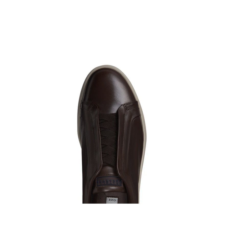 FRATELLI ROSSETTI Sneaker uomo  in pelle ebano