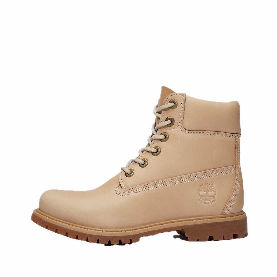 Timberland Premium 6-Inch women's medium beige full grain boot