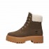 Timberland women's boot Stone Street 6 inch Wheat Mid Warm Lined Dark Brown