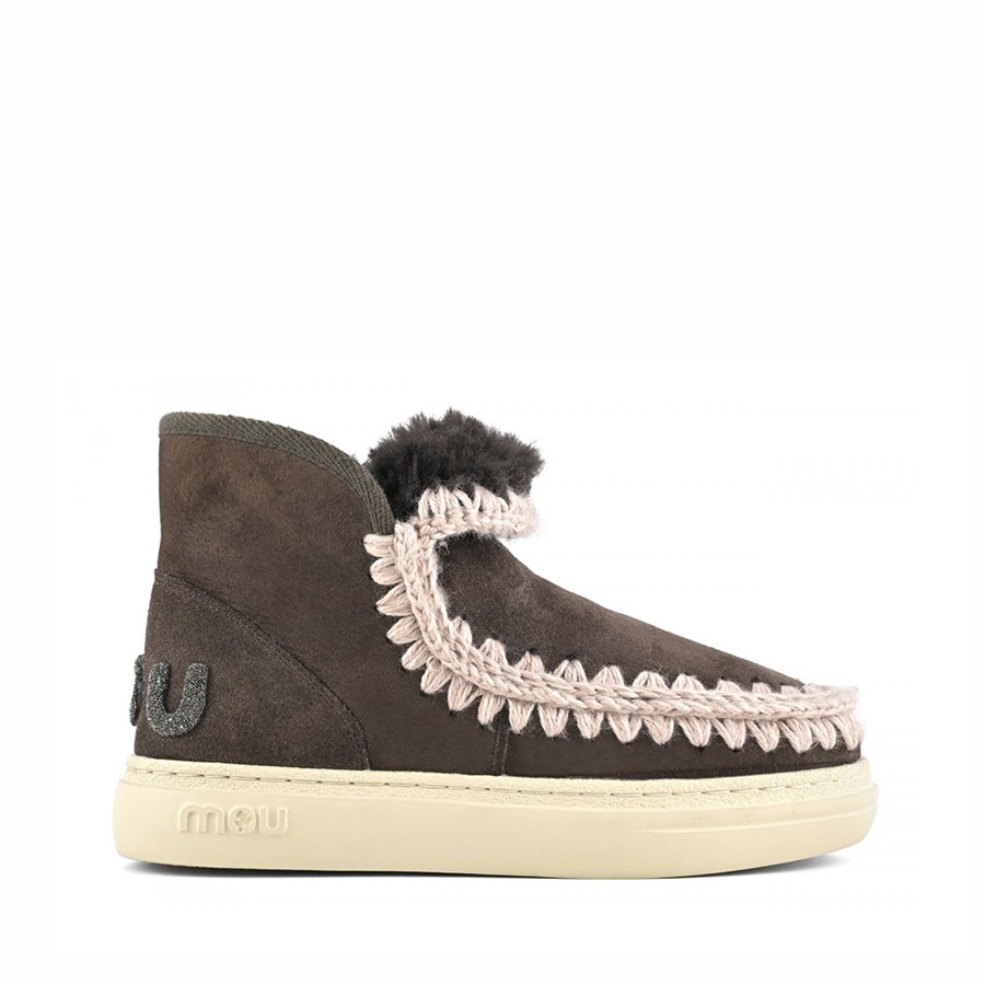 Mou eskimo sneaker Bold glitter logo Mocha