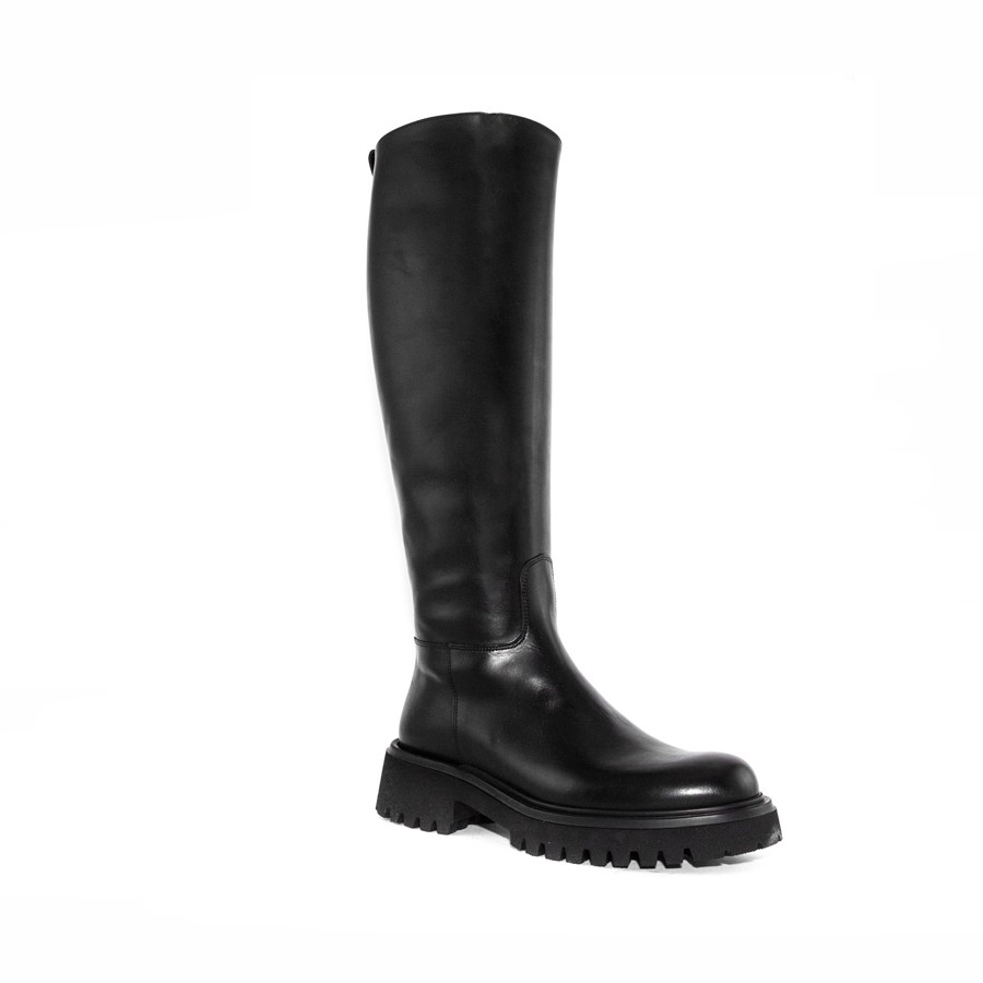 Guglielmo Rotta women's WARTH leather boot with black zip