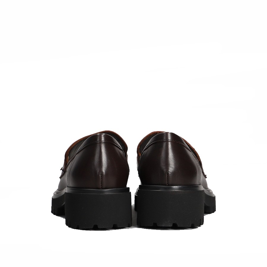 Guglielmo Rotta WAU women's moccasin in chocolate leather
