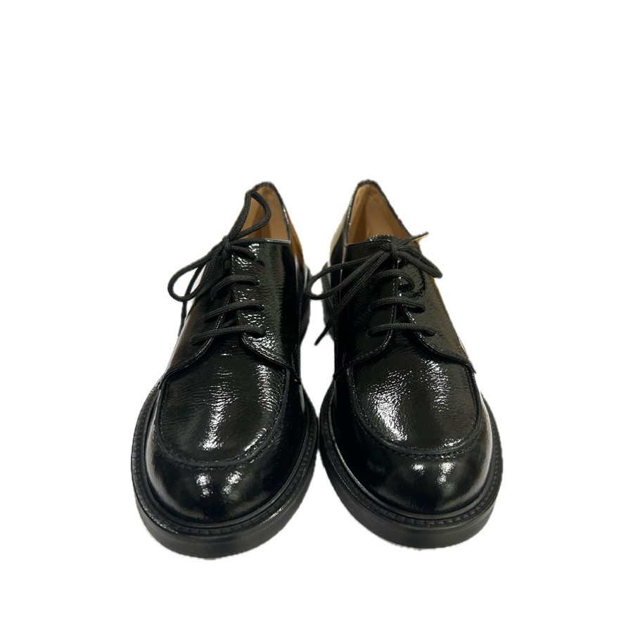 TUSCAN SOCKS Derby Stringed for women in black patent leather