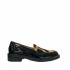 CALZAIUOLI TOSCANI mocassino da donna in vernice nero/leo