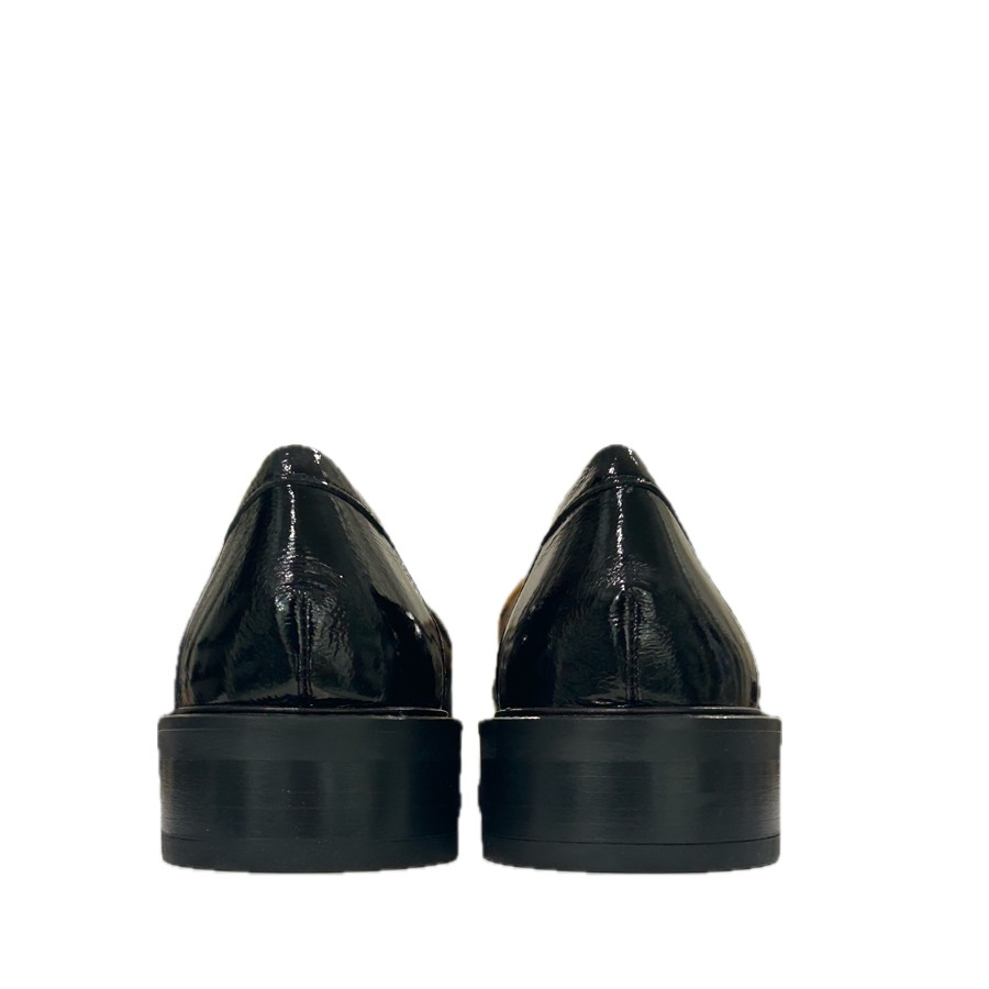 CALZAIUOLI TOSCANI mocassino da donna in vernice nero/leo