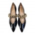CALZAIUOLI TOSCANI ballerina da donna in vernice nero/leo