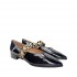 CALZAIUOLI TOSCANI ballerina da donna in vernice nero/leo