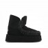 Mou eskimo platform boot suede black BKBK