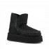 Mou eskimo platform boot suede black BKBK