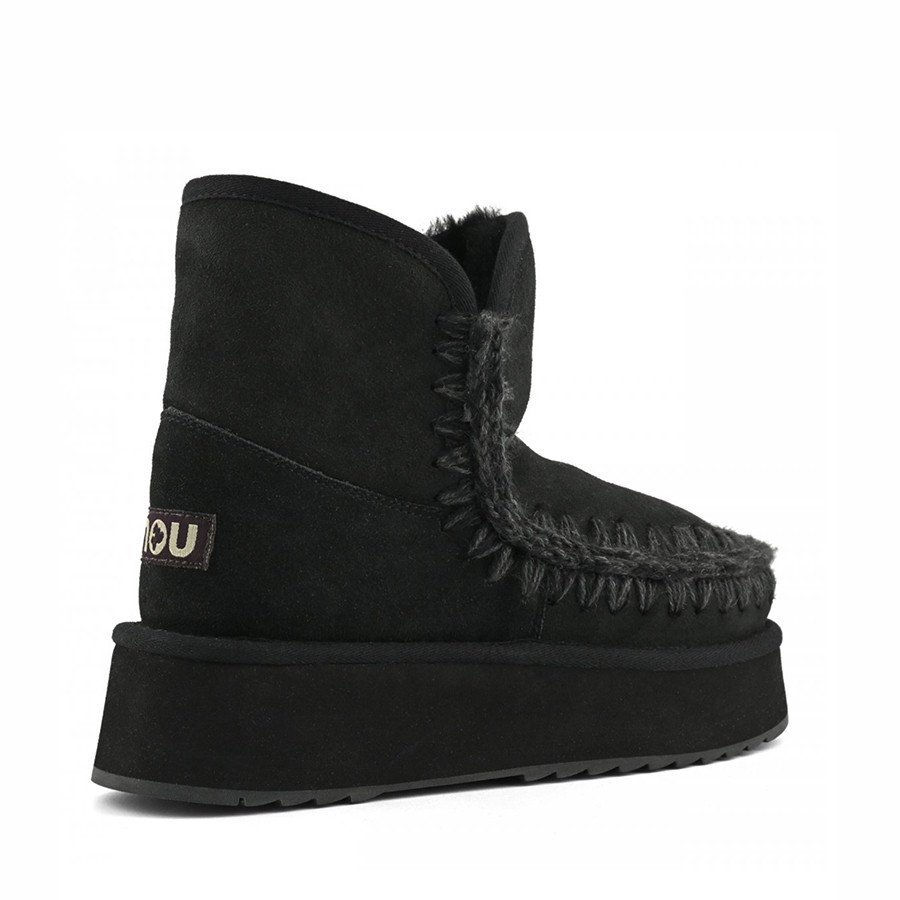 Mou eskimo platform boot suede black BKBK