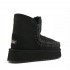 Mou eskimo platform boot suede black BKBK