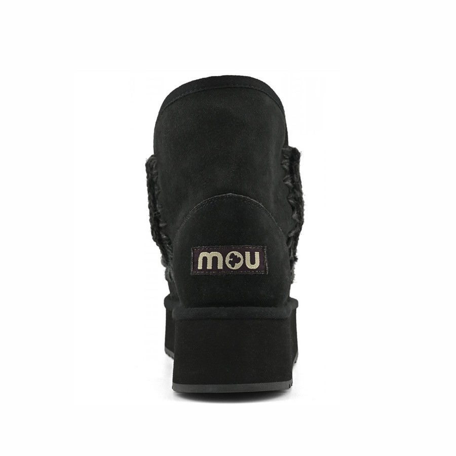 Mou eskimo platform boot suede black BKBK