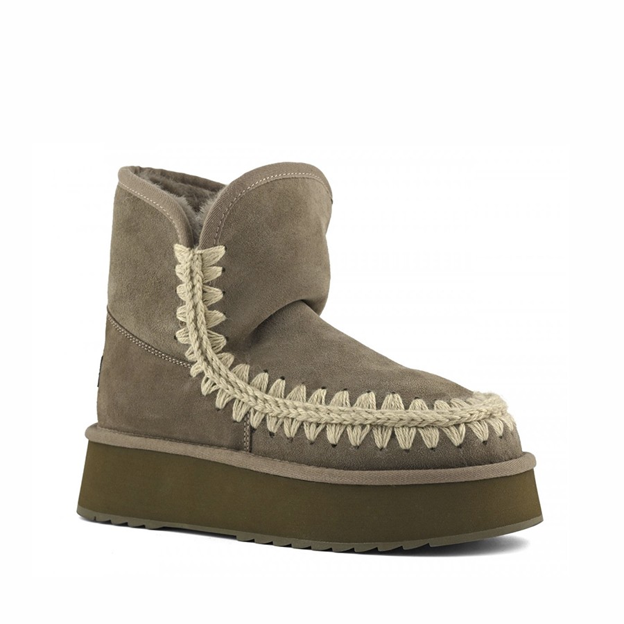 Mou eskimo platform boot suede Elephant grey ELGRY