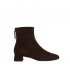 Roberto Festa Mavi suede brown sue boots with medium heel and zip at the back